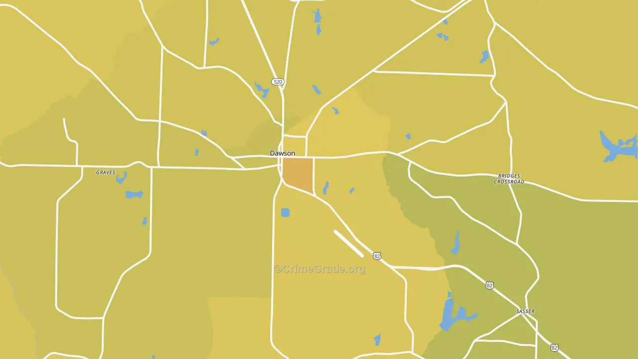 39842, GA Map of Vehicle Theft Rates