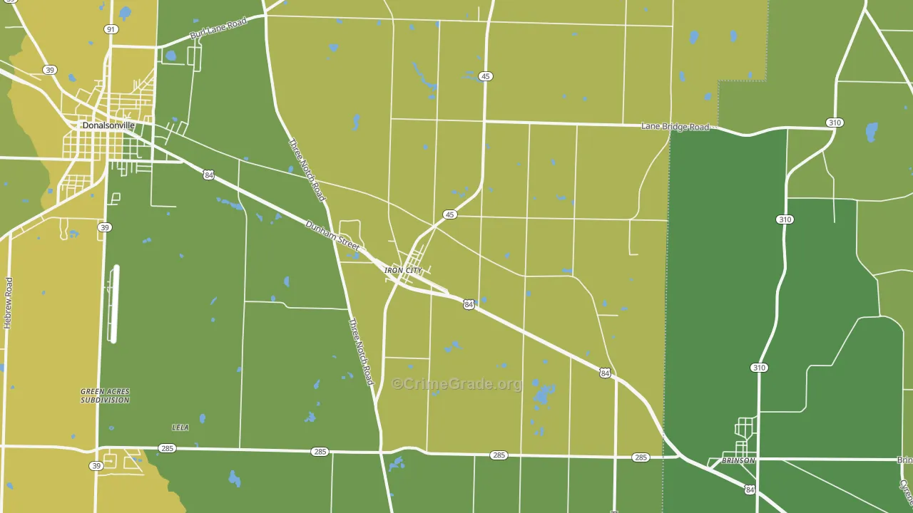 39859, GA Map of Vehicle Theft Rates