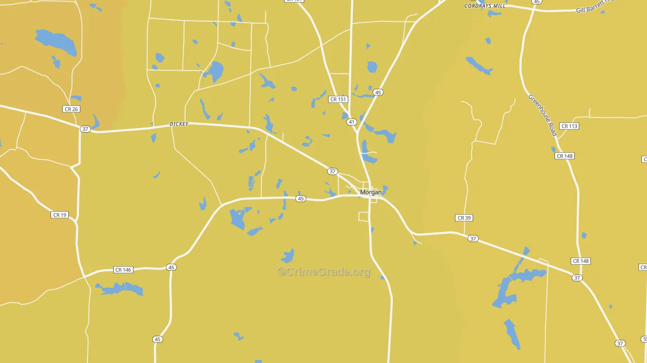 39866, GA Map of Vehicle Theft Rates