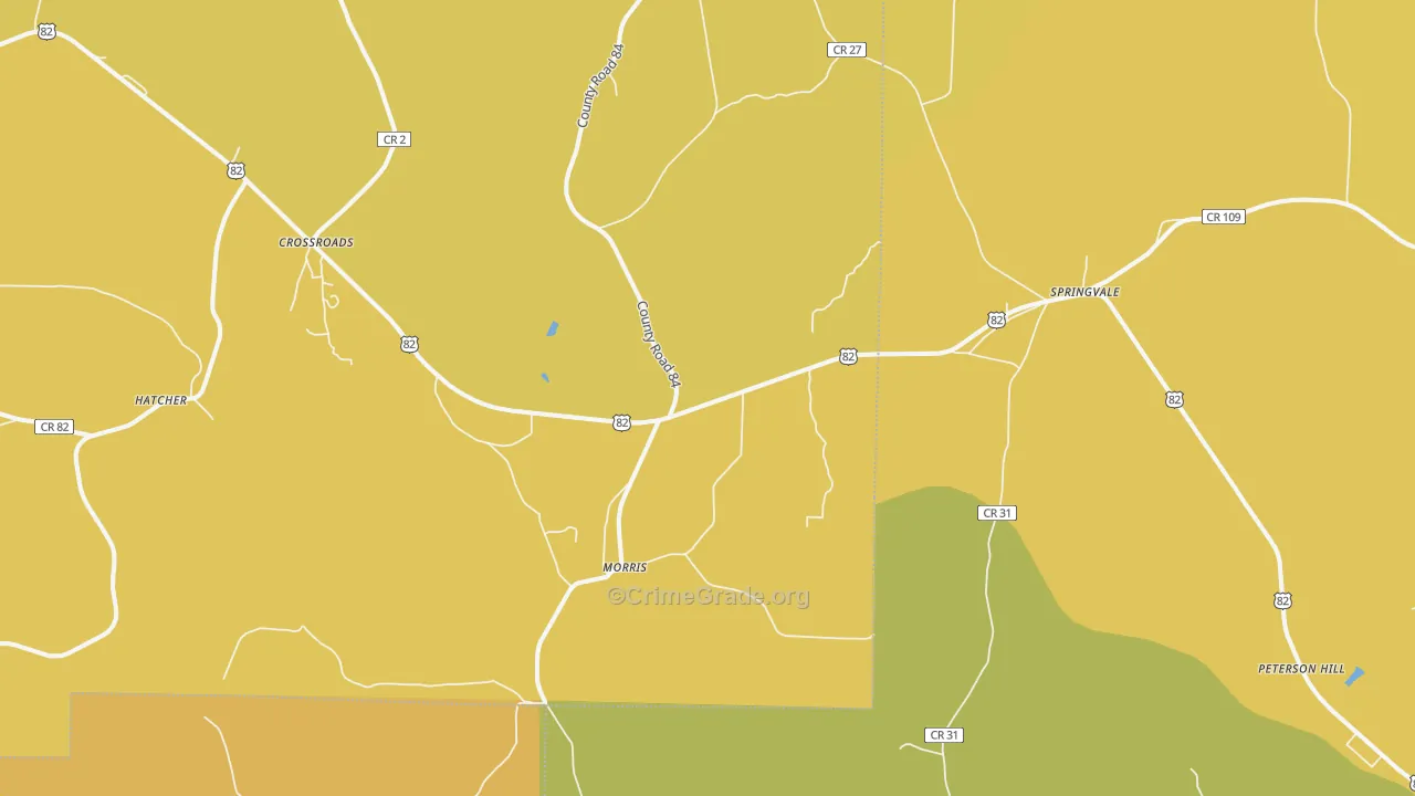 39867, GA Map of Vehicle Theft Rates