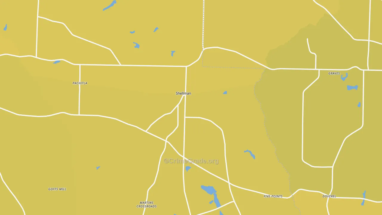 39886, GA Map of Vehicle Theft Rates