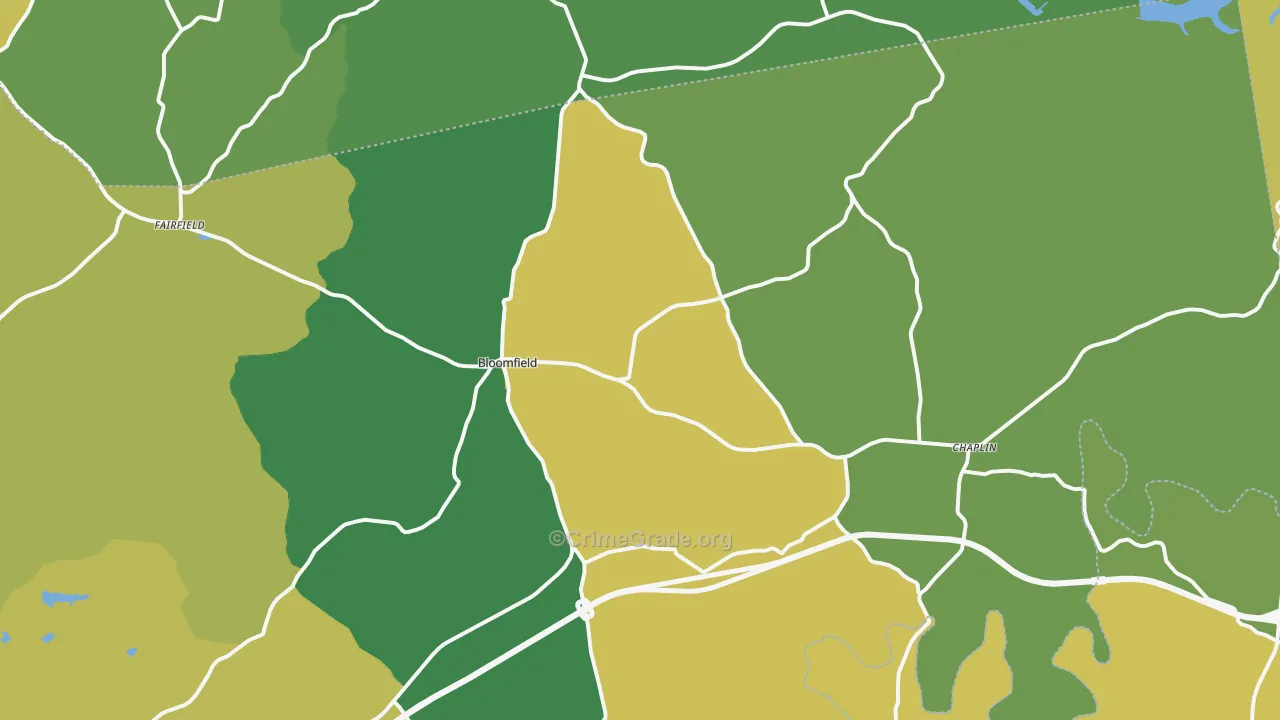 40008, KY Map of Vehicle Theft Rates