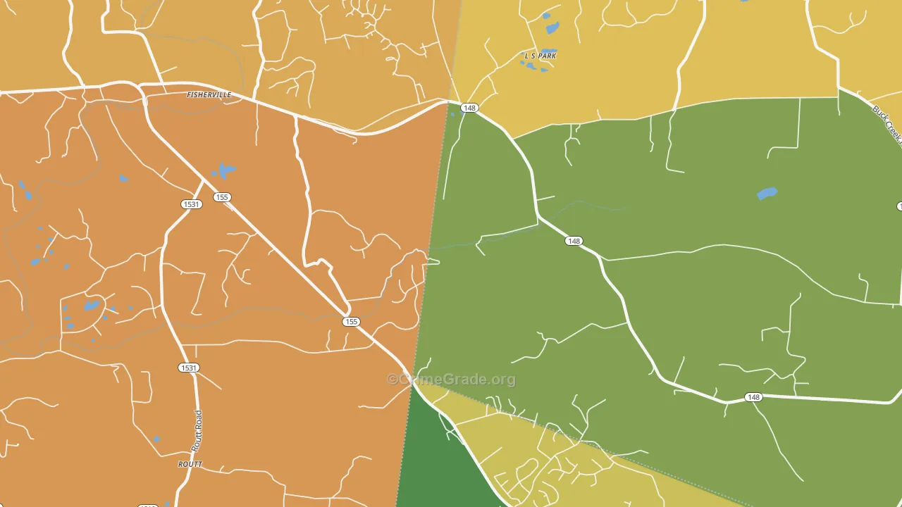 40023, KY Map of Vehicle Theft Rates