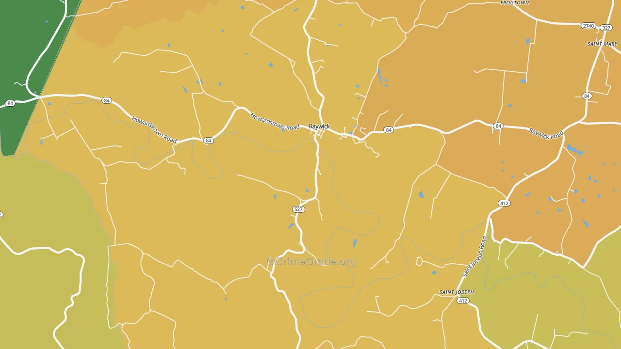 40060, KY Map of Vehicle Theft Rates