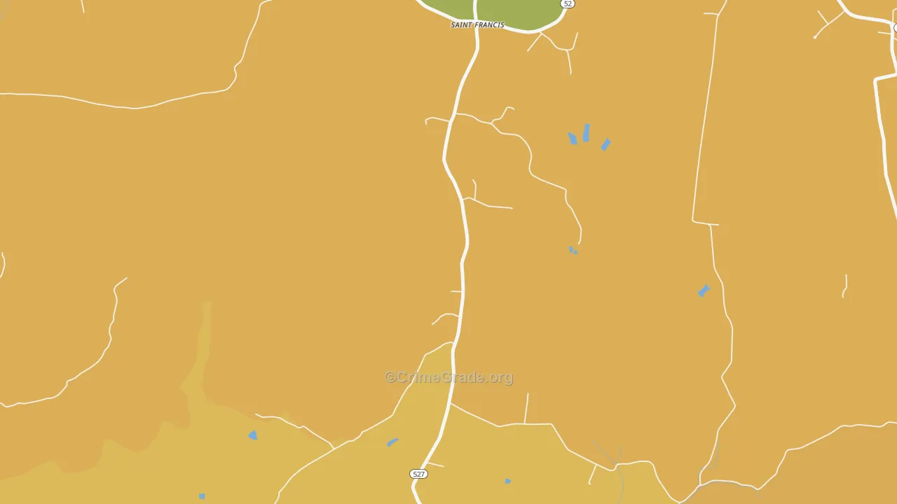 40062, KY Map of Vehicle Theft Rates