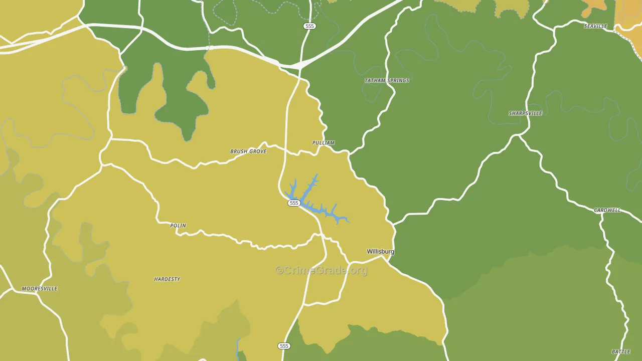 40078, KY Map of Vehicle Theft Rates