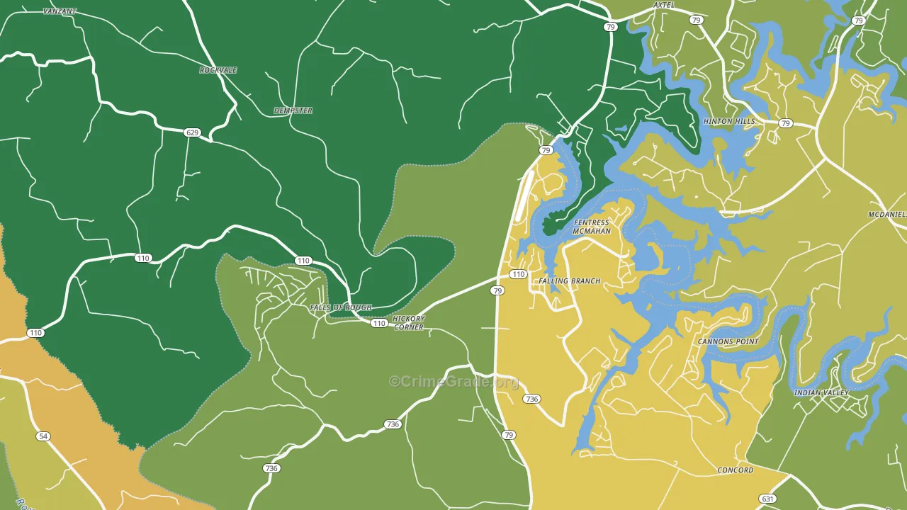 40119, KY Map of Vehicle Theft Rates