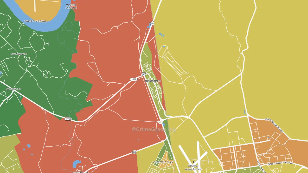 40155, KY Map of Vehicle Theft Rates