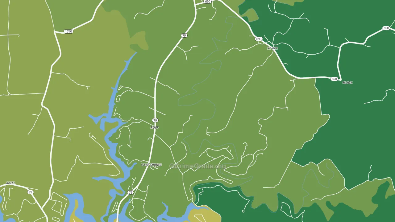 40178, KY Map of Vehicle Theft Rates