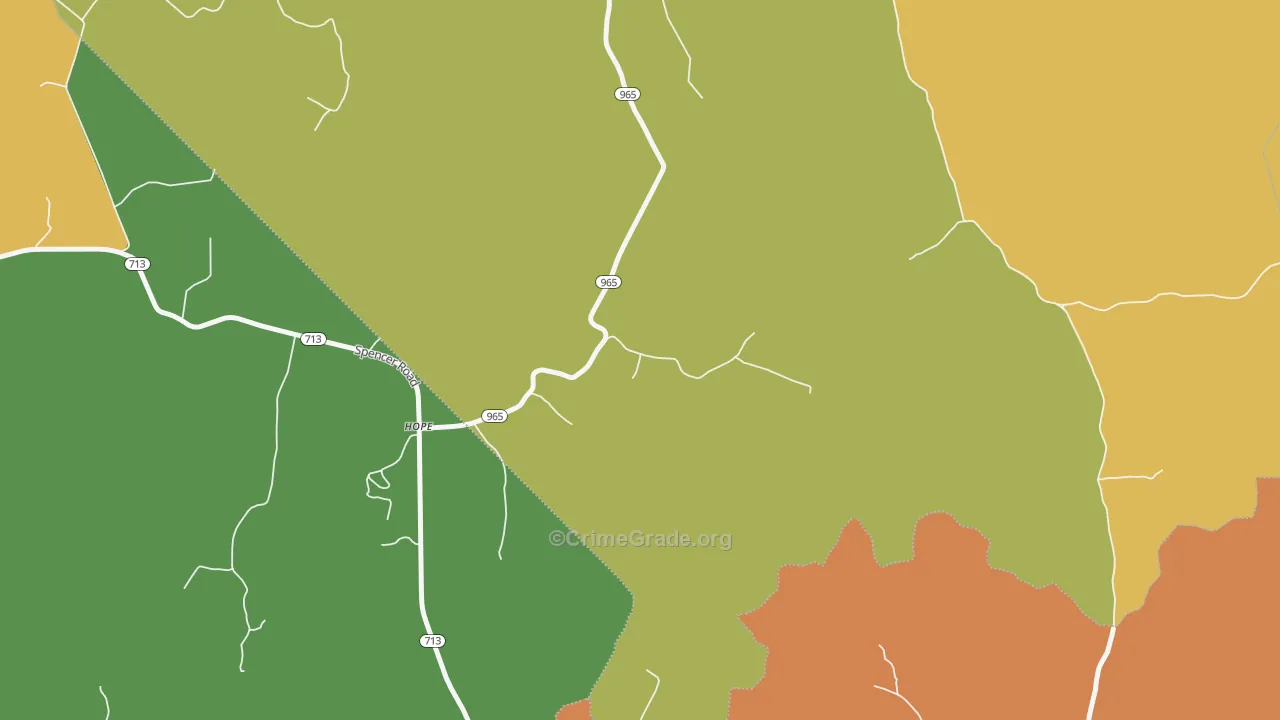 40334, KY Map of Vehicle Theft Rates