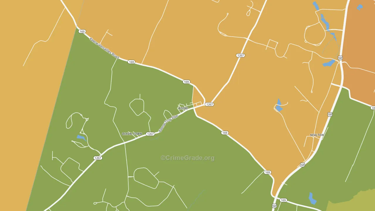 40339, KY Map of Vehicle Theft Rates