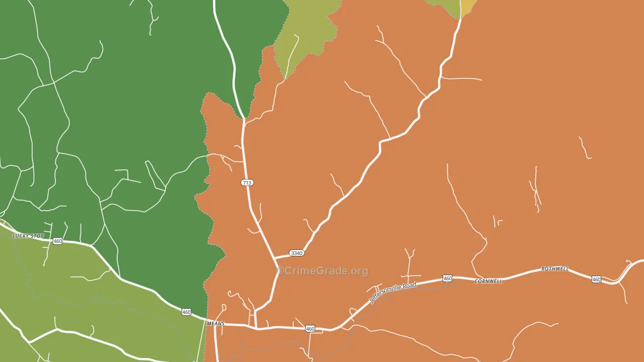 40346, KY Map of Vehicle Theft Rates