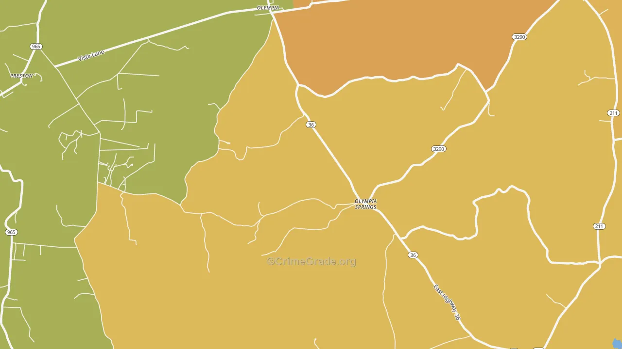 40358, KY Map of Vehicle Theft Rates