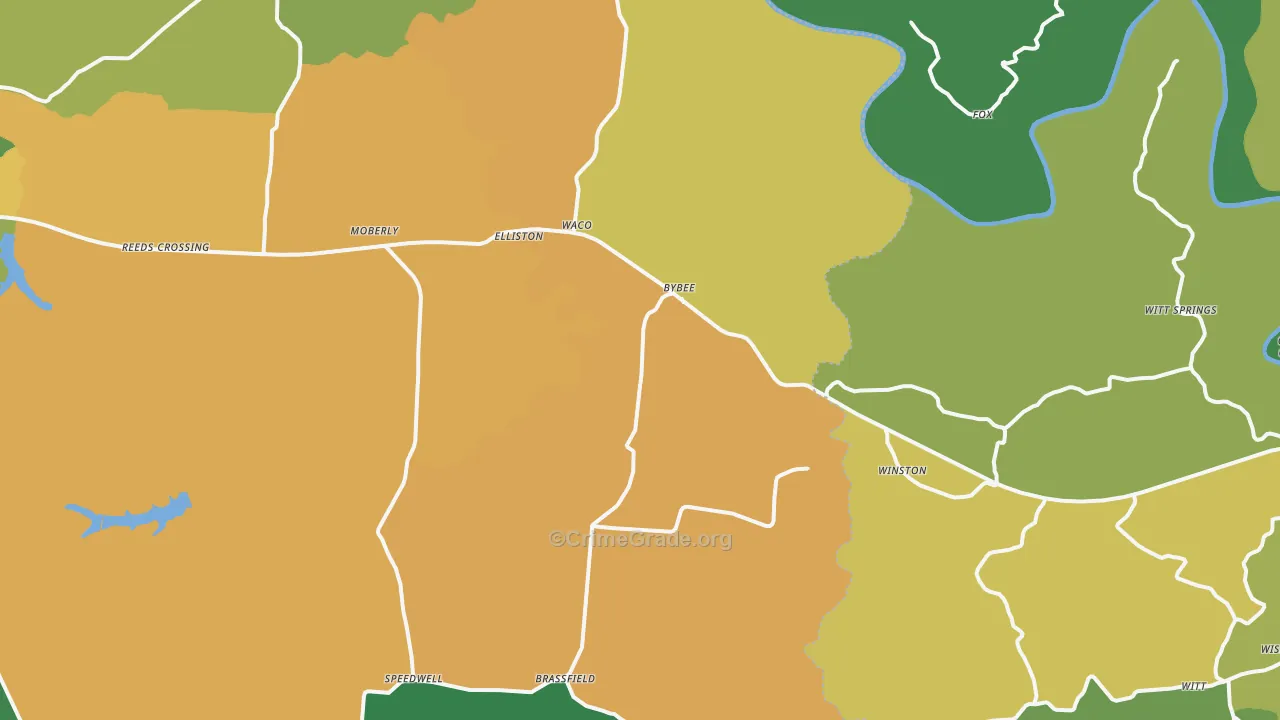40385, KY Map of Vehicle Theft Rates