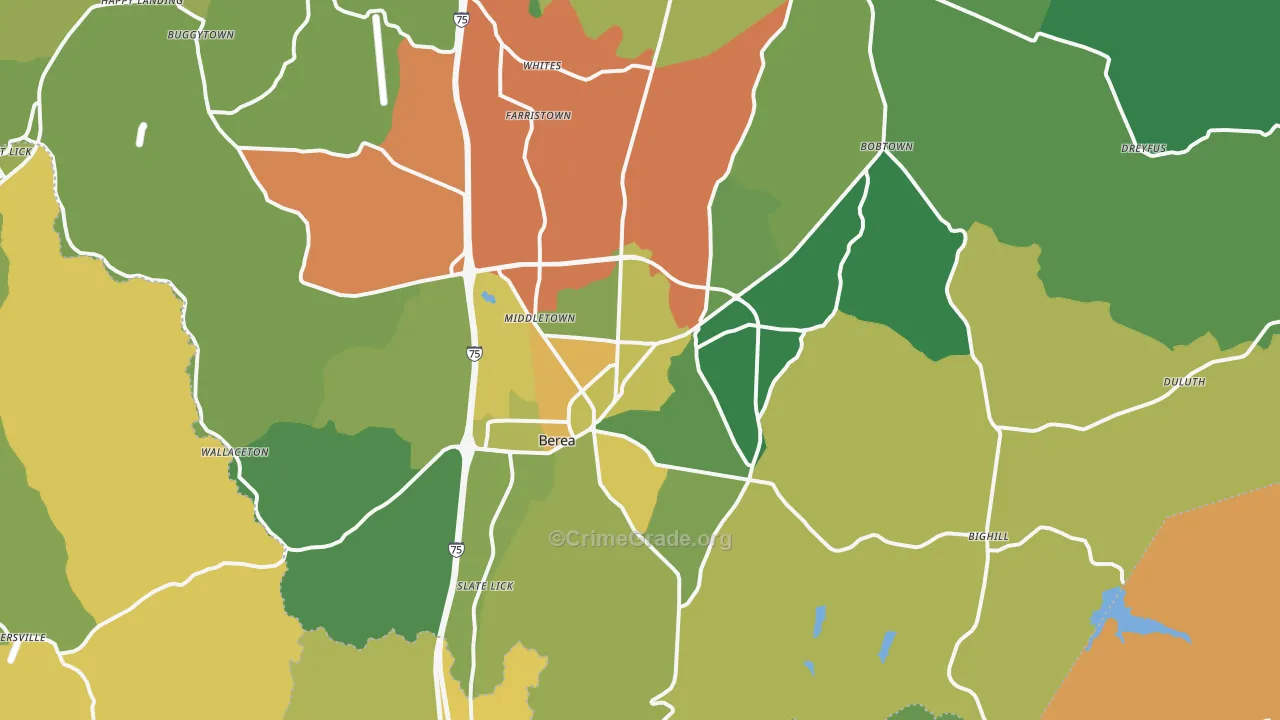 40403, KY Map of Vehicle Theft Rates
