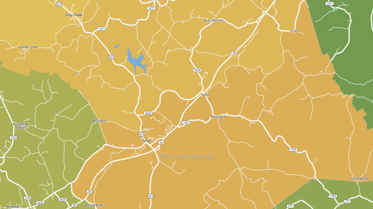 40486, KY Map of Vehicle Theft Rates