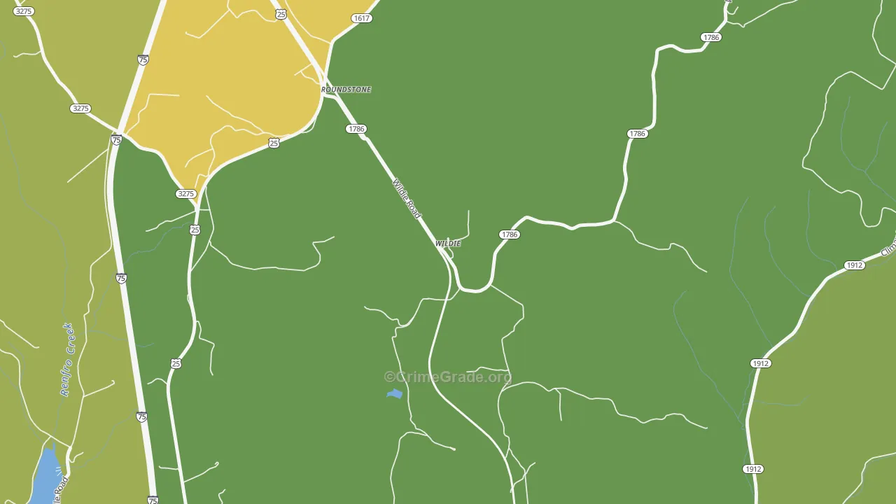 40492, KY Map of Vehicle Theft Rates