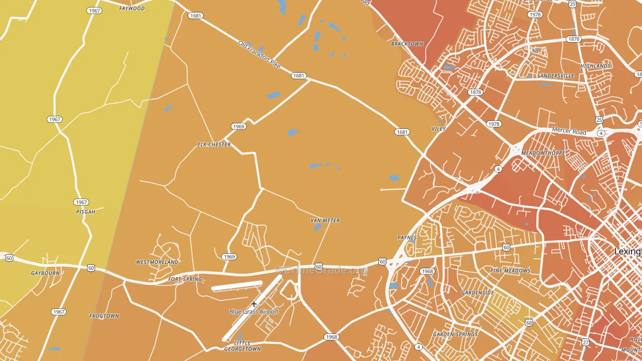 40510, KY Map of Vehicle Theft Rates