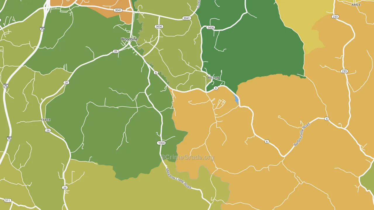 40771, KY Map of Vehicle Theft Rates