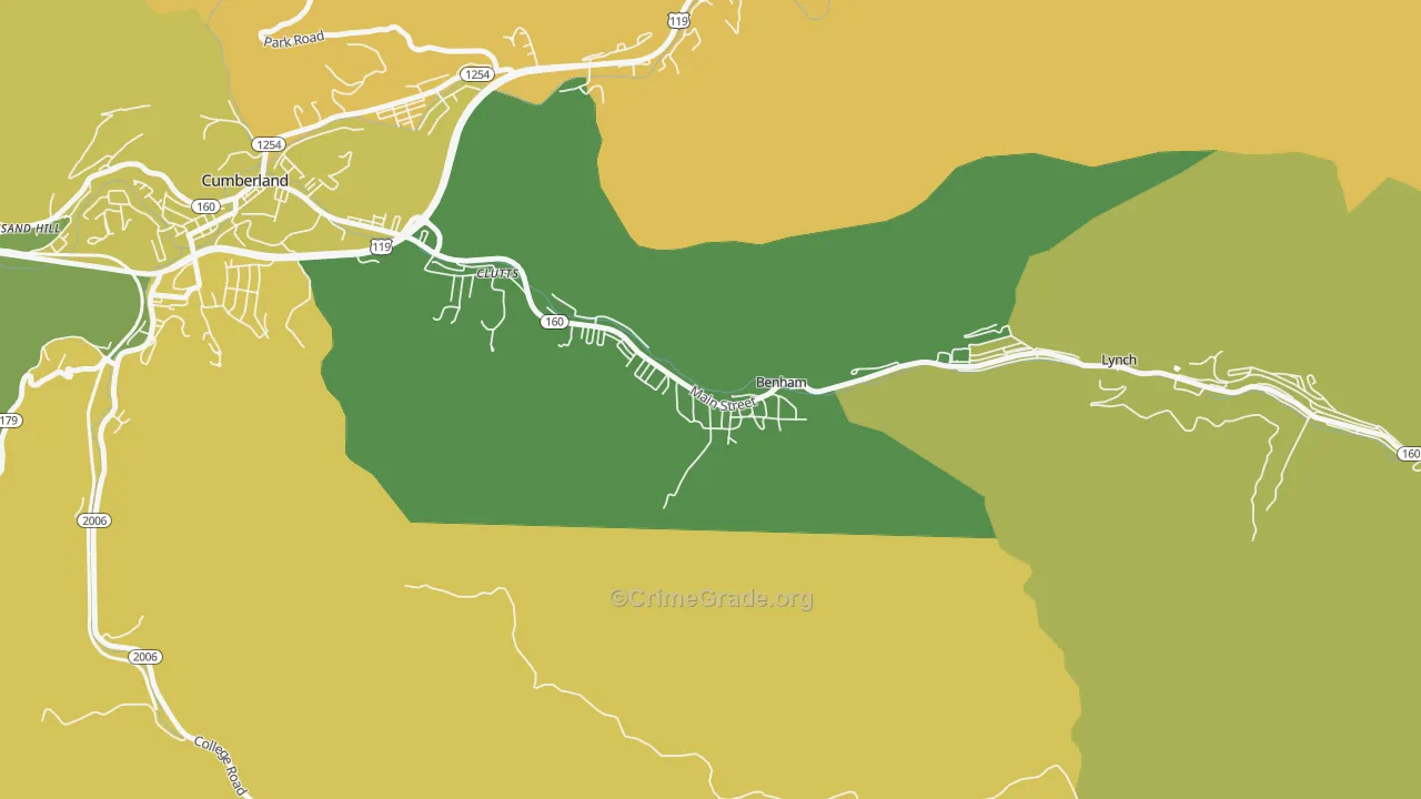 40807, KY Map of Vehicle Theft Rates