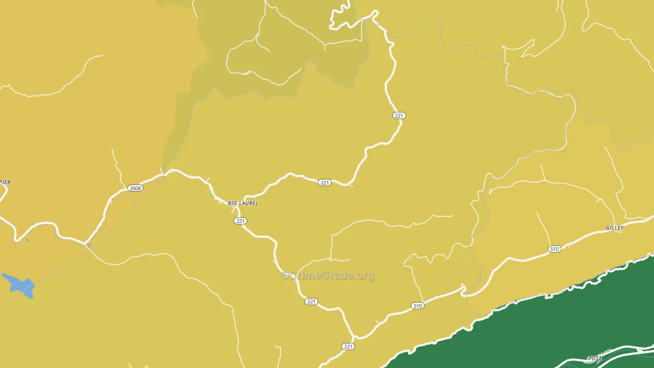 40808, KY Map of Vehicle Theft Rates