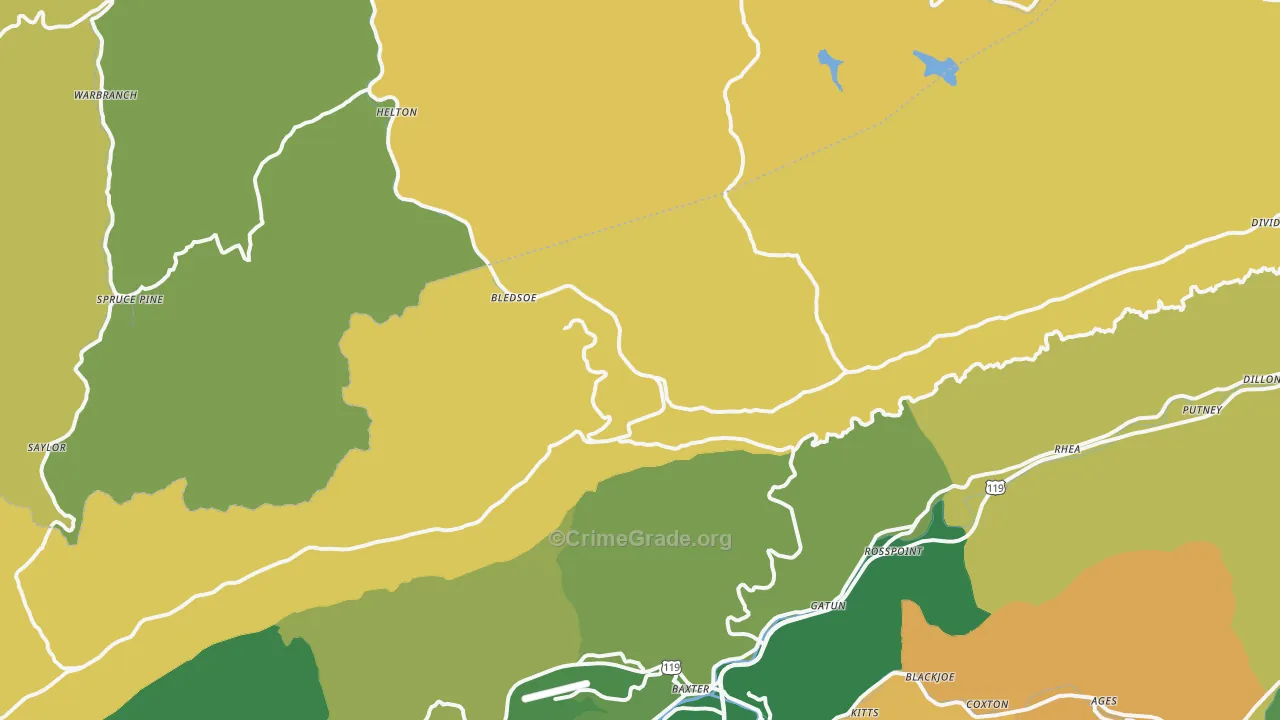 40810, KY Map of Vehicle Theft Rates