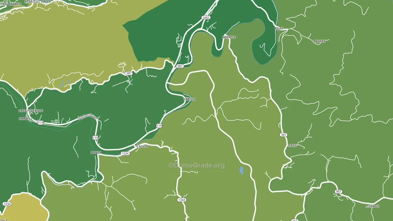 40813, KY Map of Vehicle Theft Rates