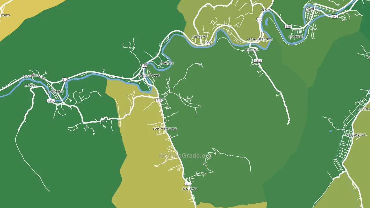 40873, KY Map of Vehicle Theft Rates