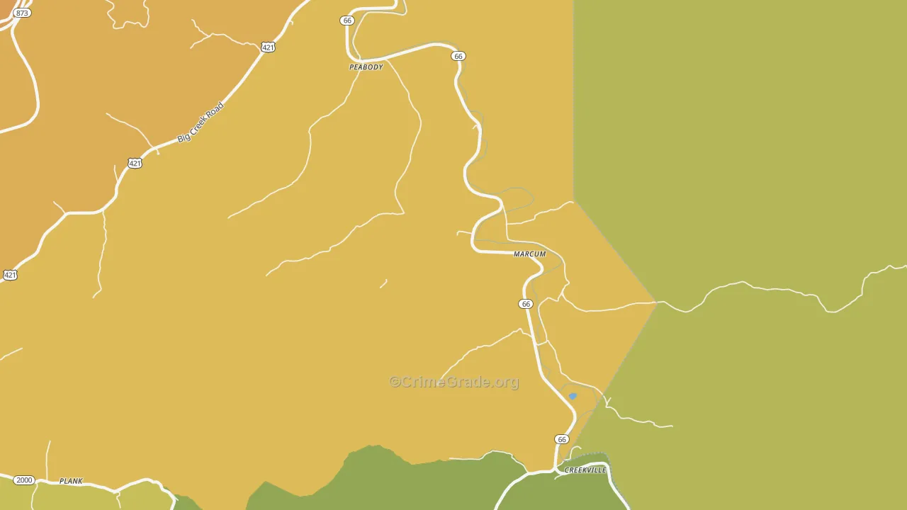 40914, KY Map of Vehicle Theft Rates