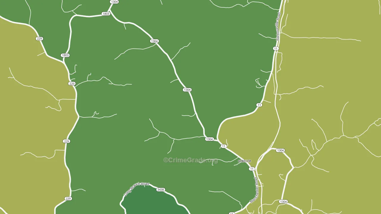 40943, KY Map of Vehicle Theft Rates