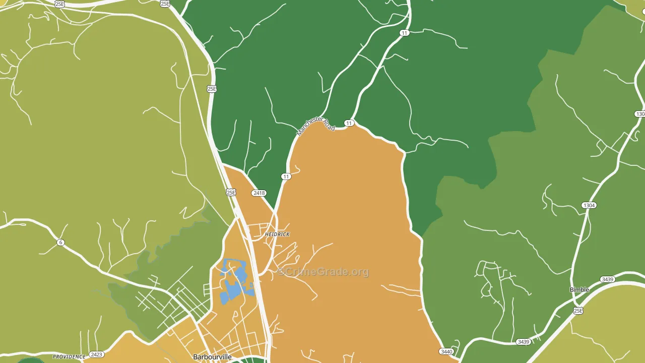 40949, KY Map of Vehicle Theft Rates