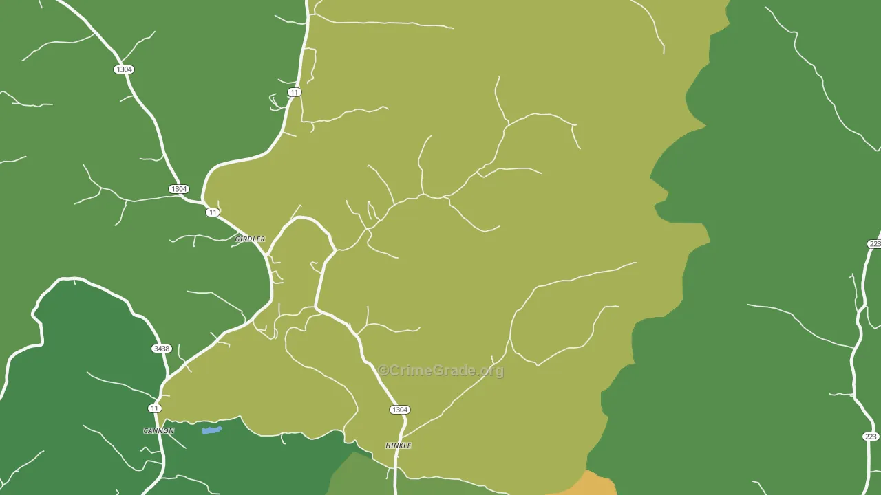 40953, KY Map of Vehicle Theft Rates