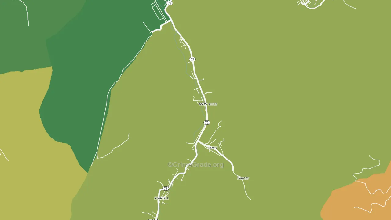 40964, KY Map of Vehicle Theft Rates