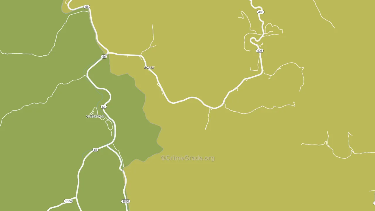 40979, KY Map of Vehicle Theft Rates