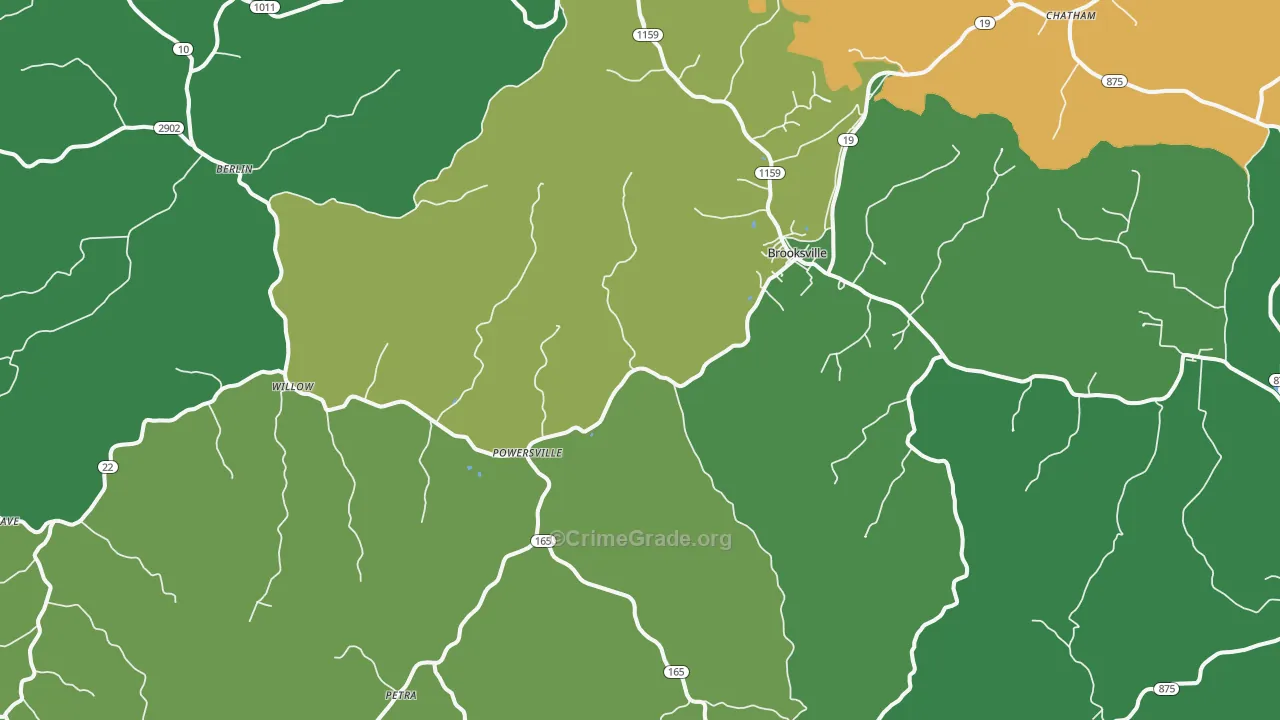 41004, KY Map of Vehicle Theft Rates