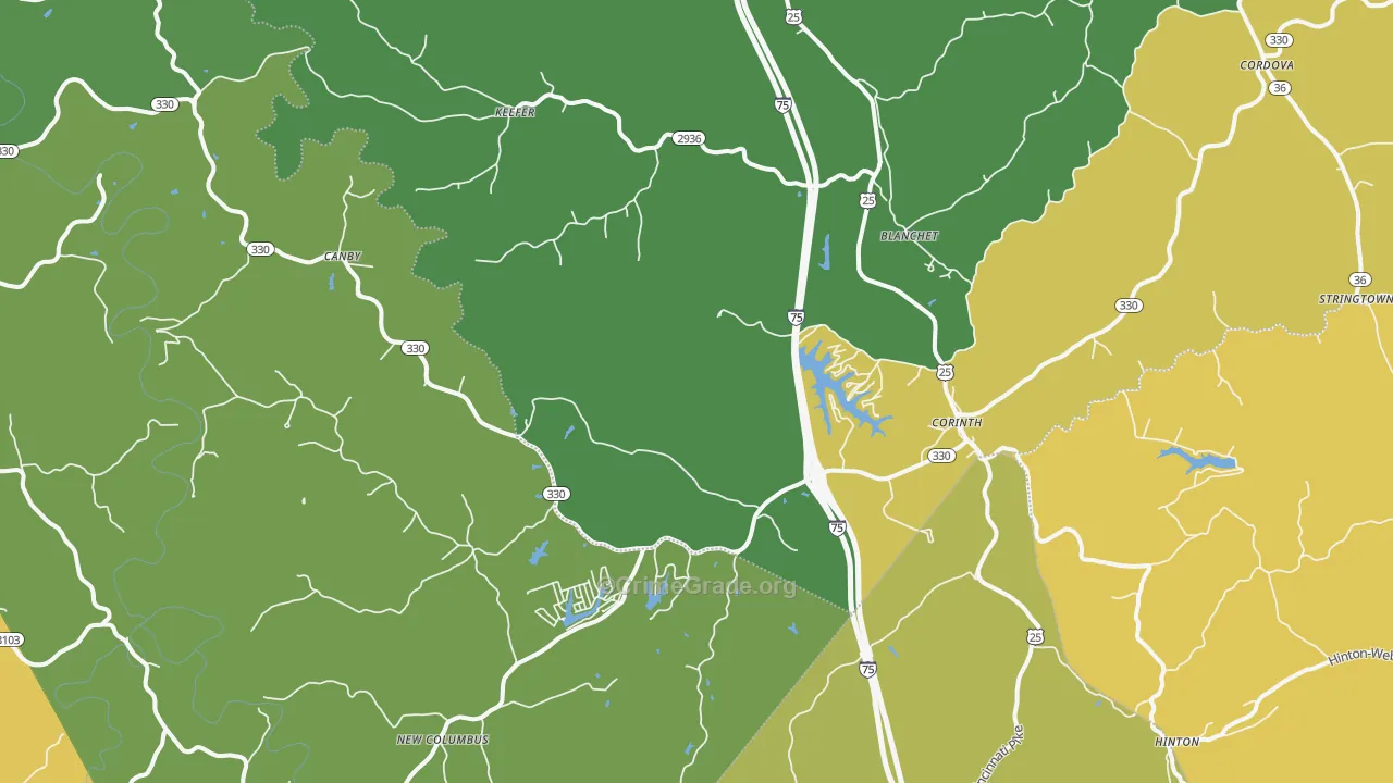 41010, KY Map of Vehicle Theft Rates