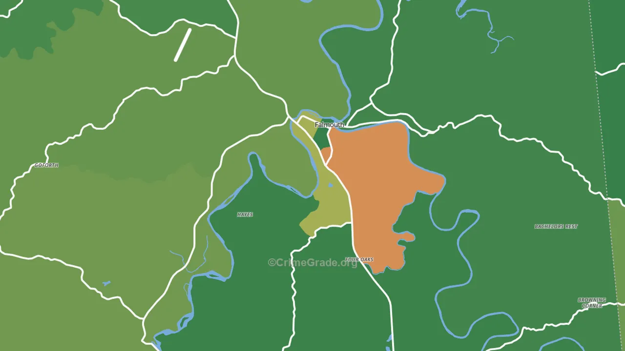 41040, KY Map of Vehicle Theft Rates