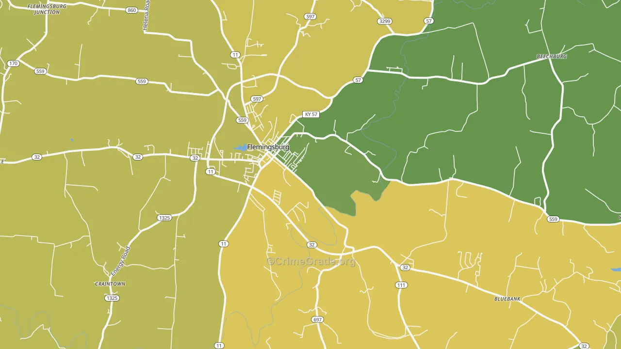 41041, KY Map of Vehicle Theft Rates