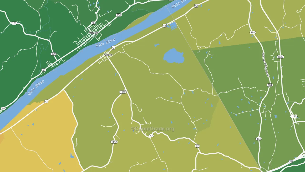 41045, KY Map of Vehicle Theft Rates
