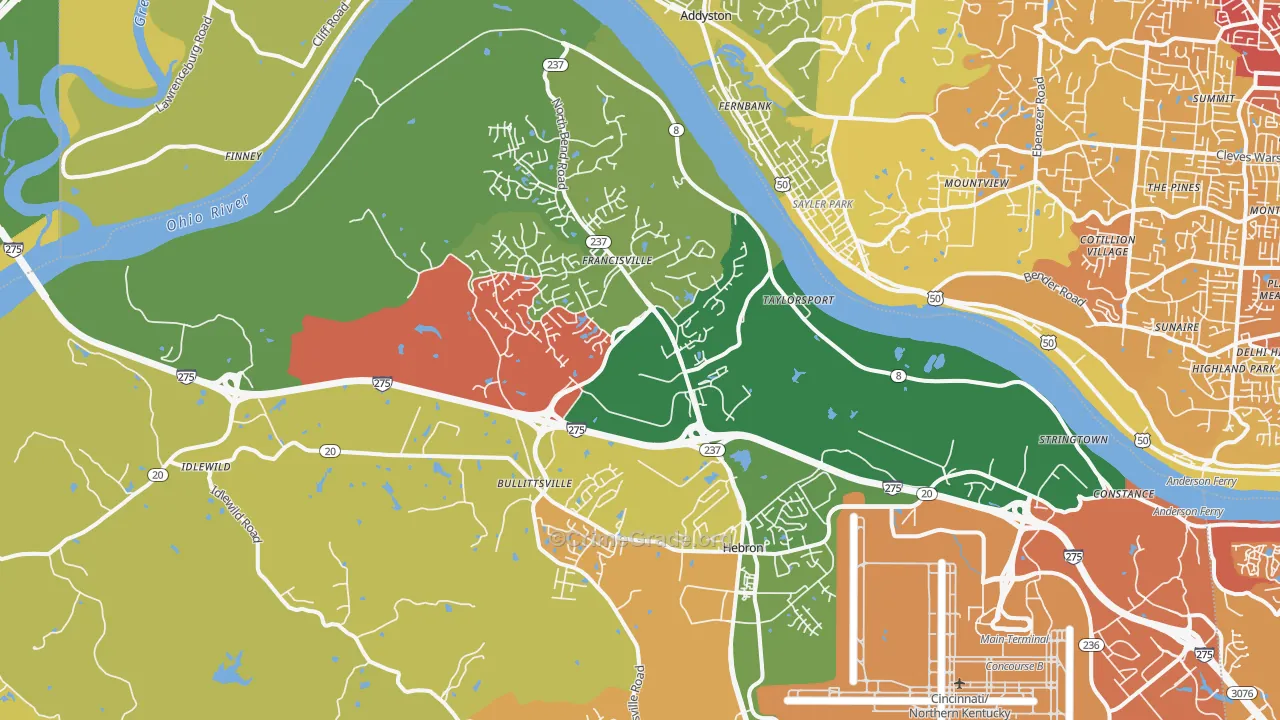 41048, KY Map of Vehicle Theft Rates