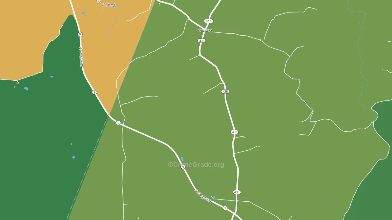 41062, KY Map of Vehicle Theft Rates