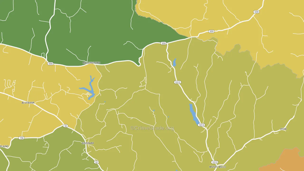 41093, KY Map of Vehicle Theft Rates