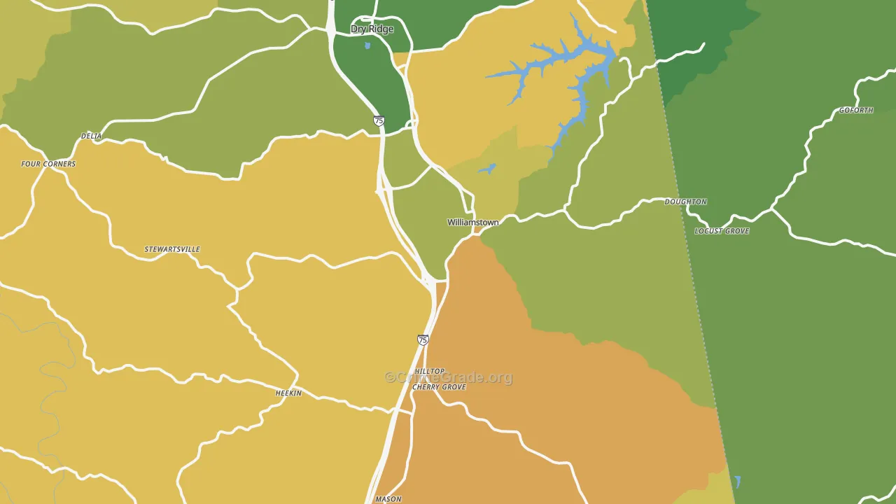 41097, KY Map of Vehicle Theft Rates