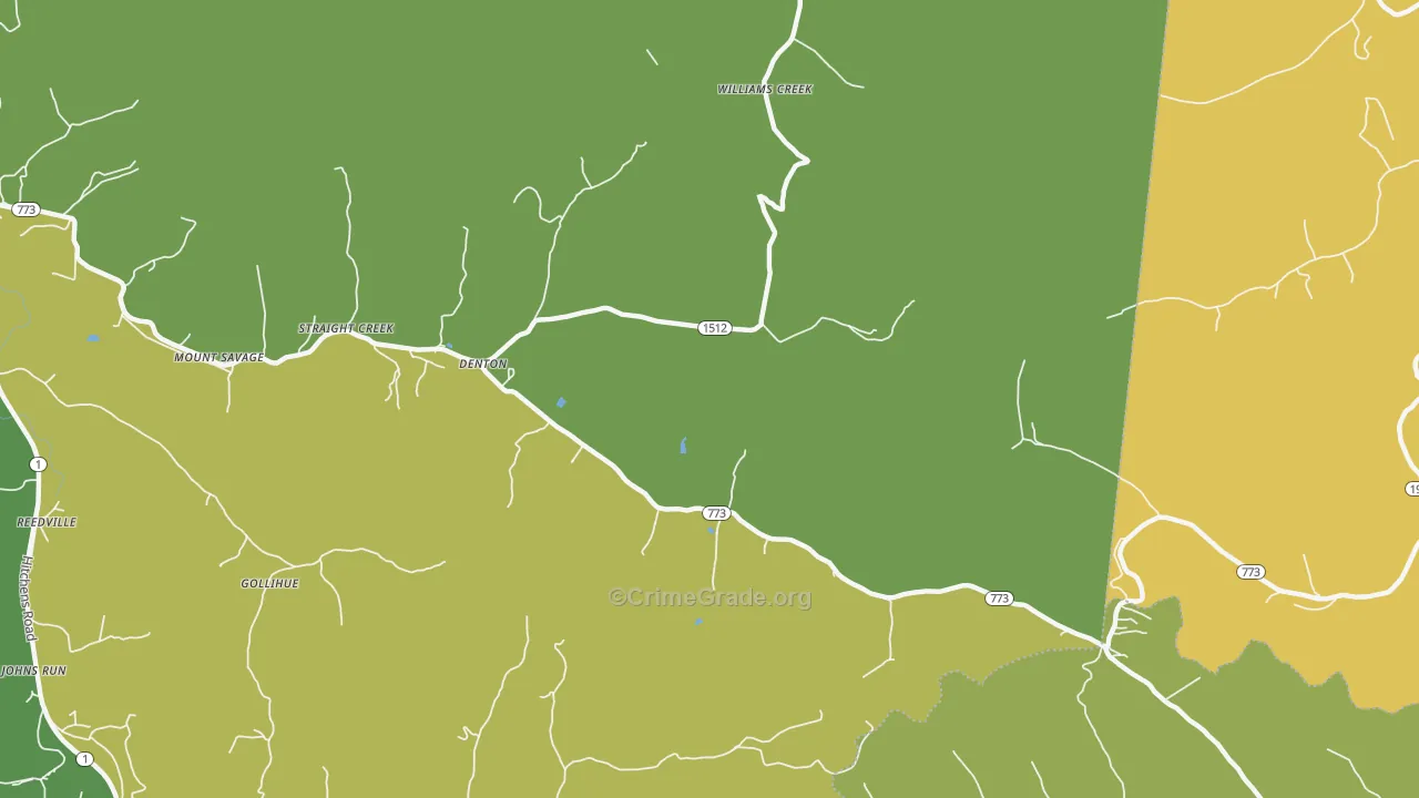 41132, KY Map of Vehicle Theft Rates