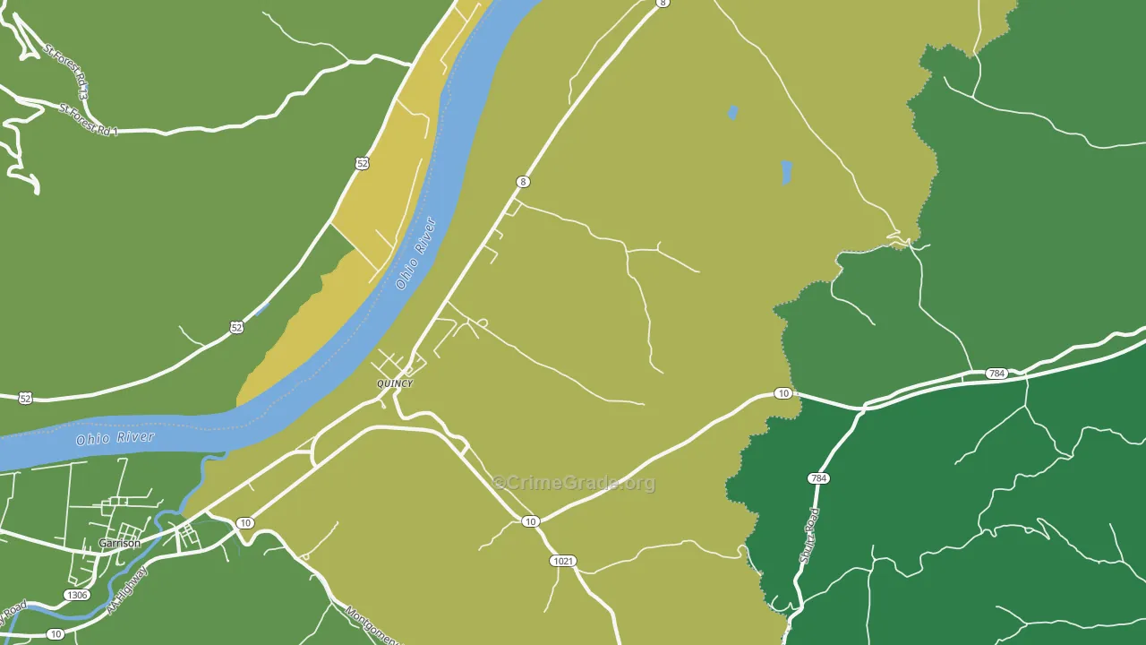 41166, KY Map of Vehicle Theft Rates
