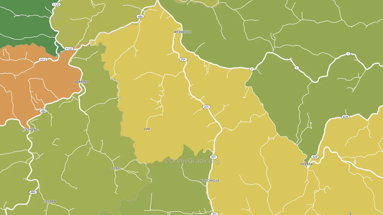 41180, KY Map of Vehicle Theft Rates