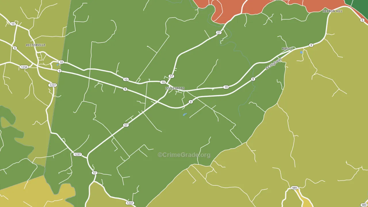 41189, KY Map of Vehicle Theft Rates