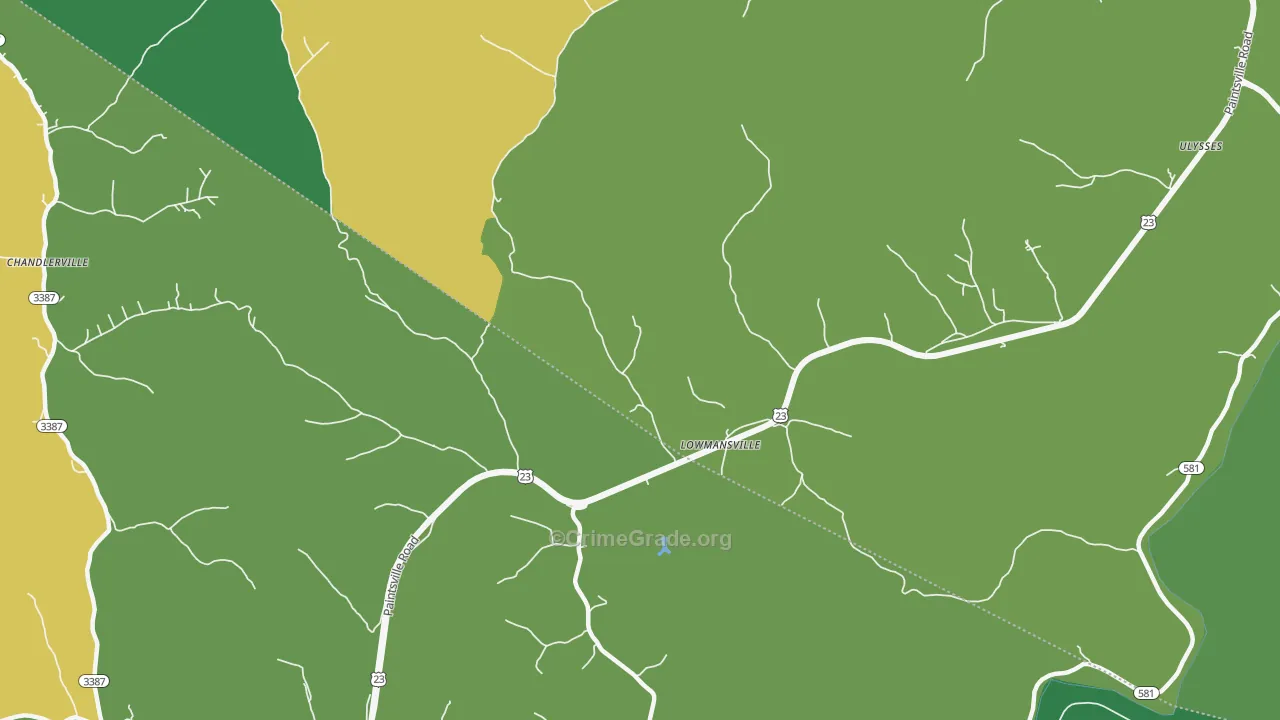 41232, KY Map of Vehicle Theft Rates