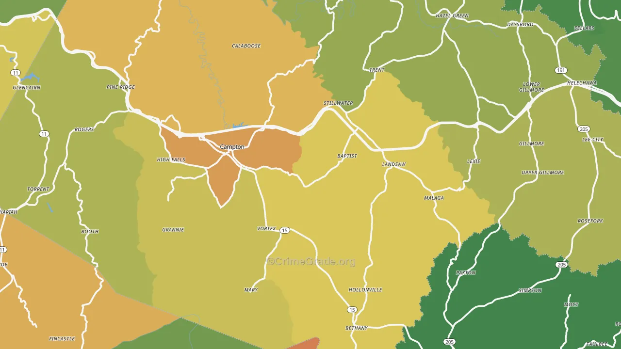 41301, KY Map of Vehicle Theft Rates