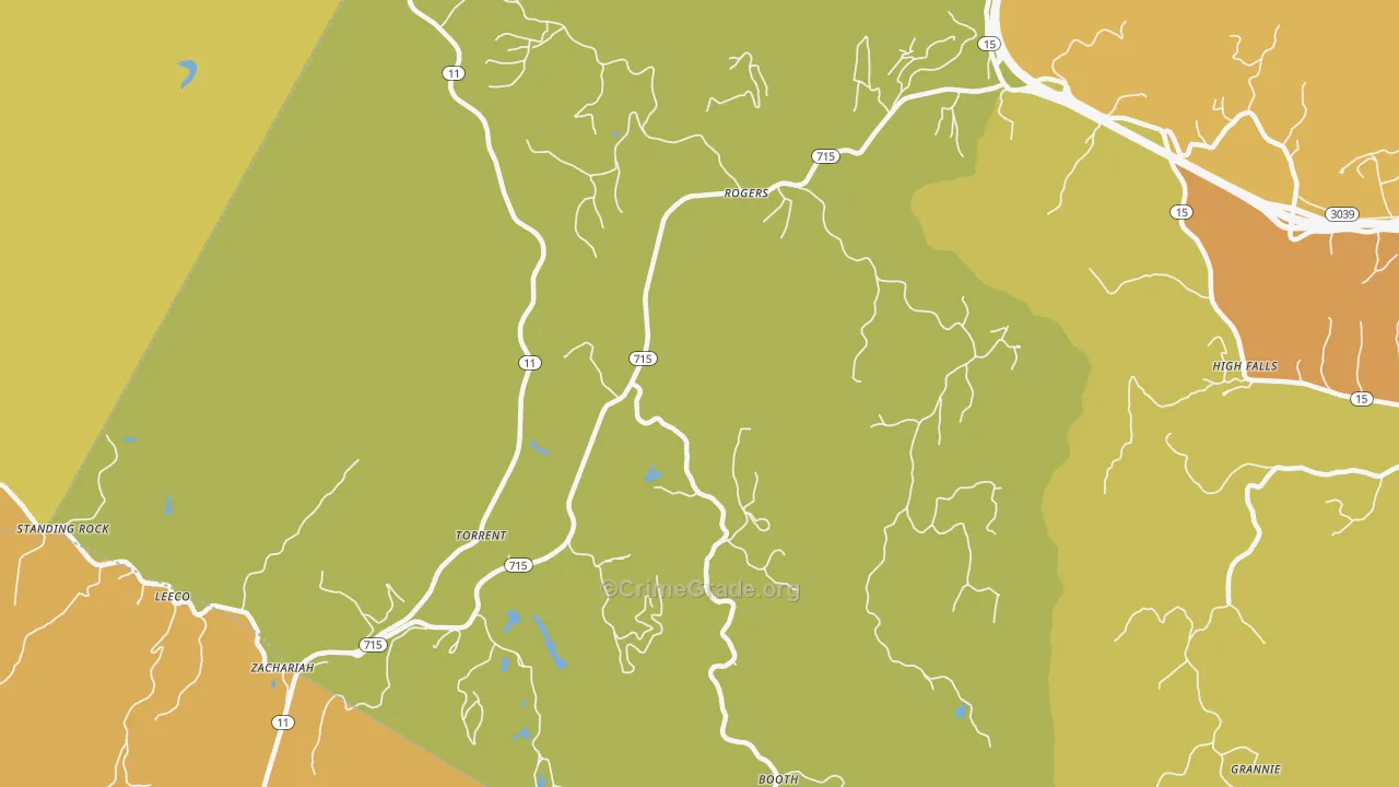 41365, KY Map of Vehicle Theft Rates